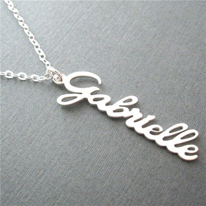Personalized Vertical Name Necklace Pendant - Happy Maker