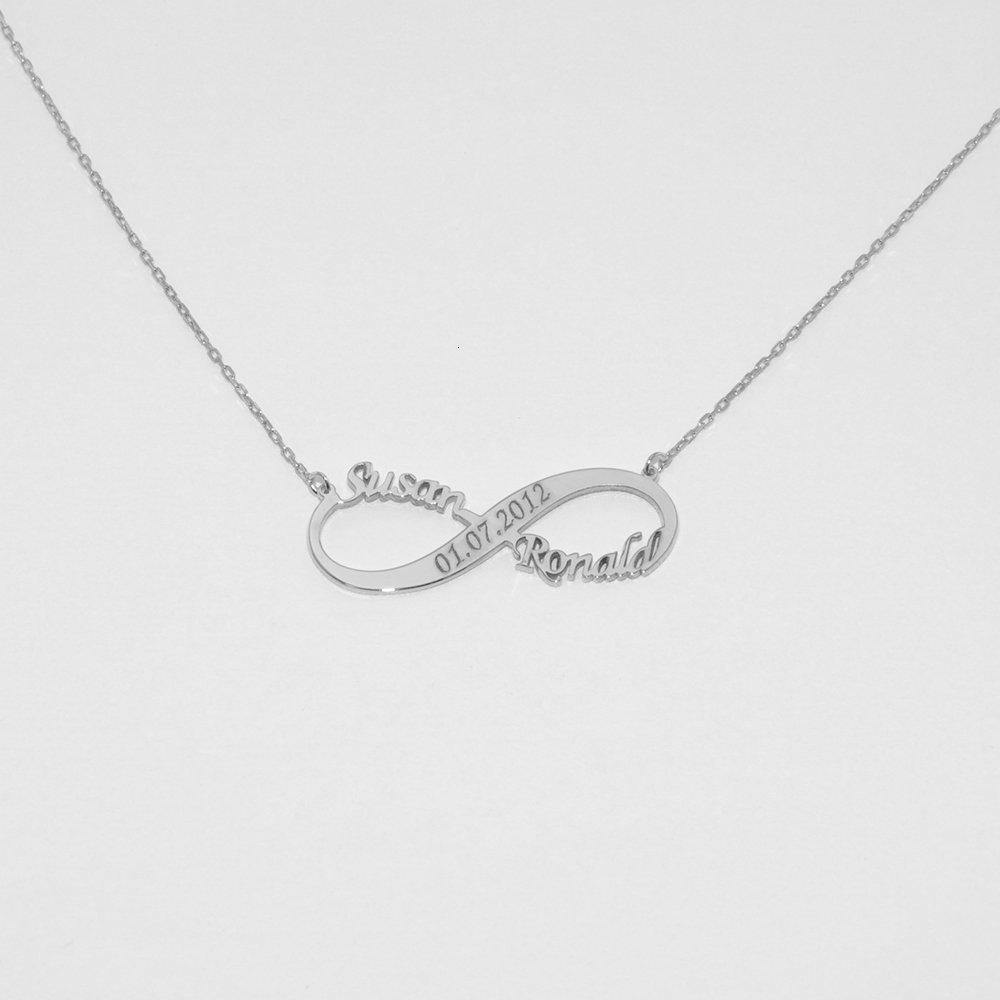 Personalized Infinity Name With Engraved Necklace - Happy Maker