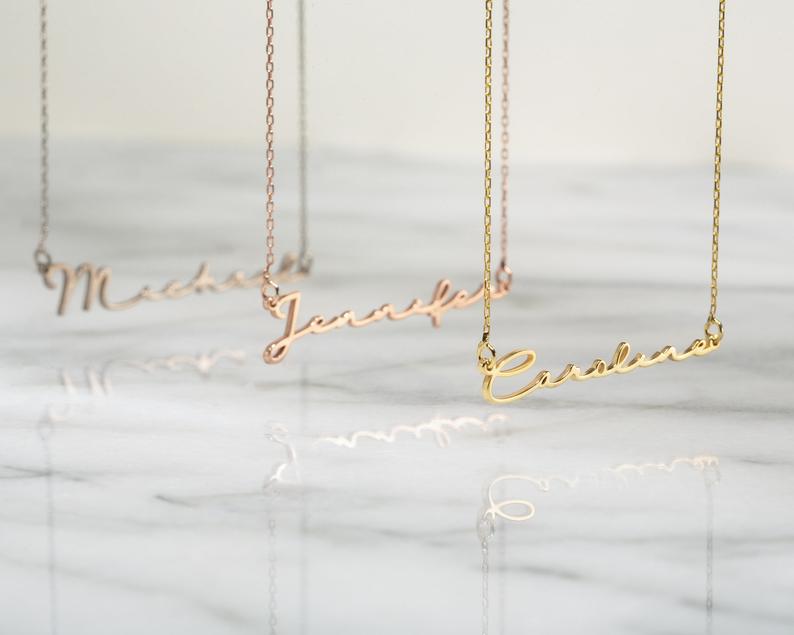 Personalized Signature Style Name Necklace