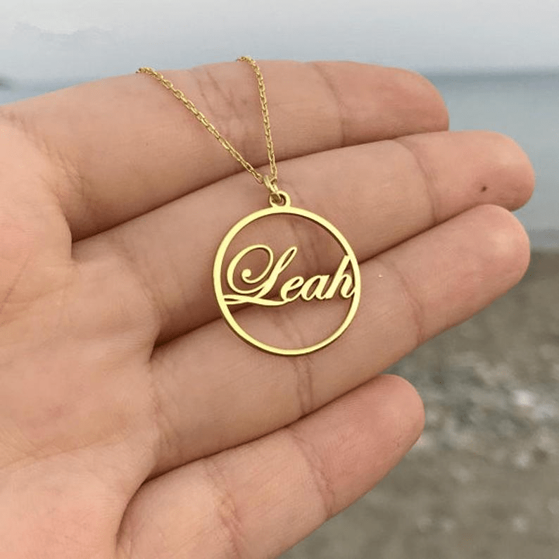 Personalized Round Name Necklace - Happy Maker
