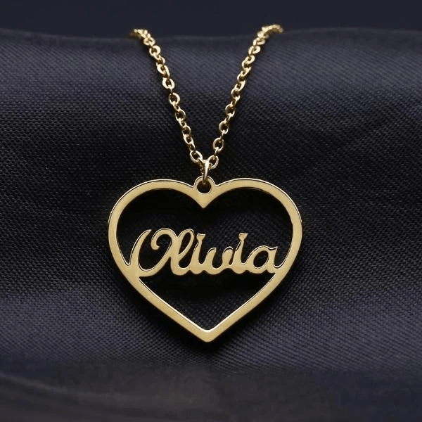Heart 2025 name necklace