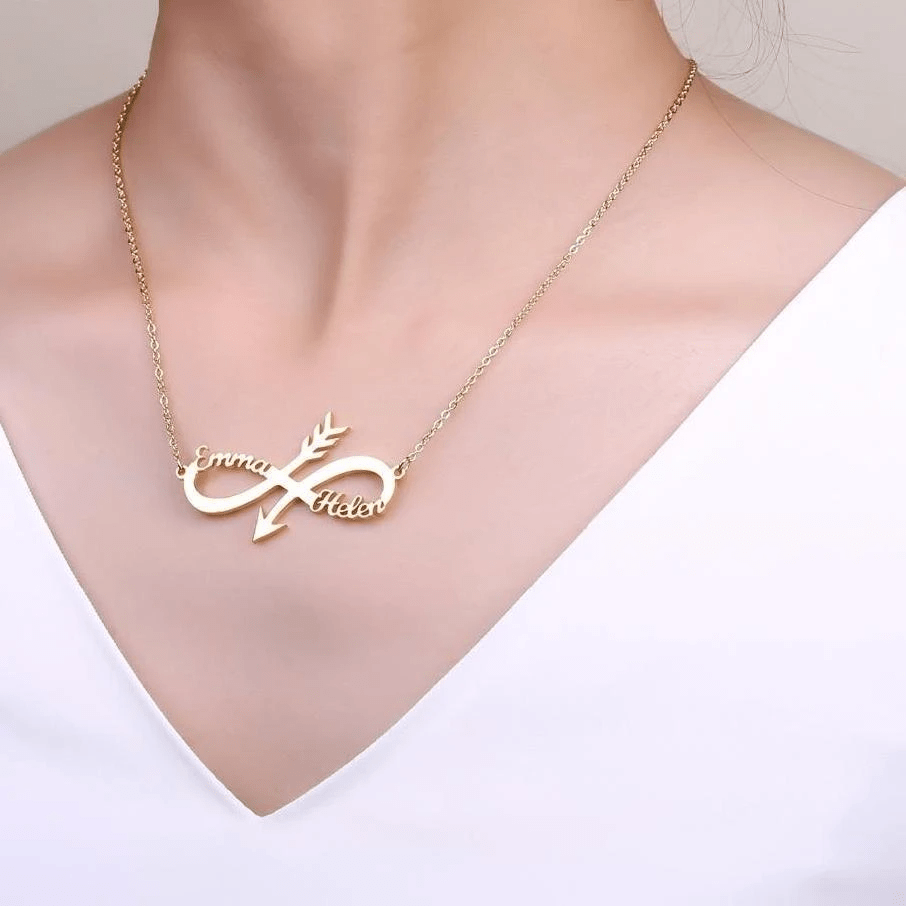 Infinity clearance arrow necklace