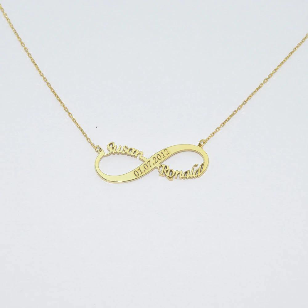 Personalized Infinity Name With Engraved Necklace - Happy Maker