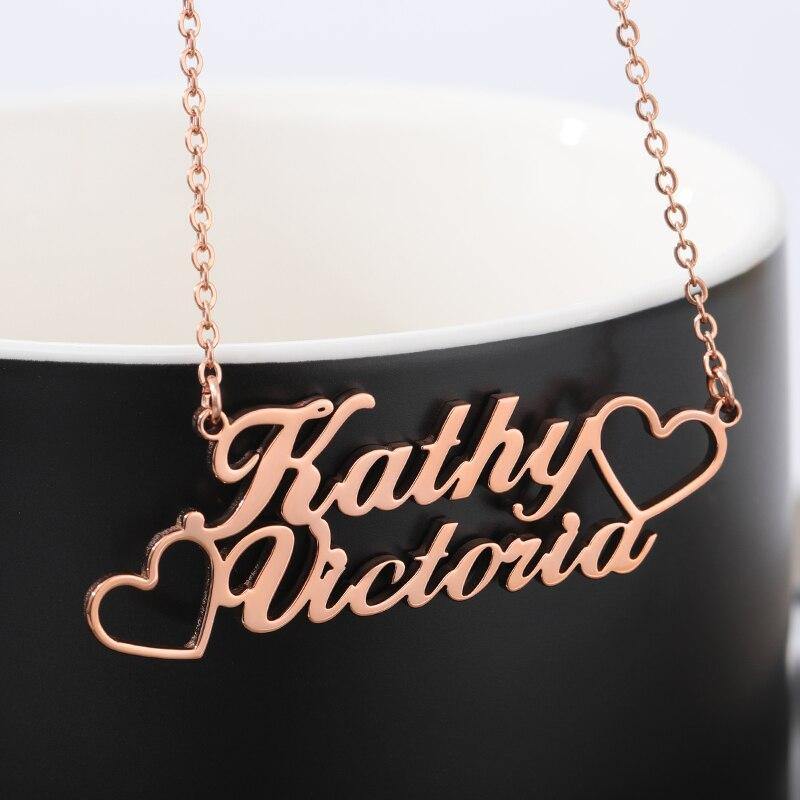 Personalized Couple Love Heart Name Necklace - Happy Maker