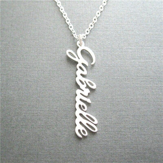 Personalized Vertical Name Necklace Pendant - Happy Maker