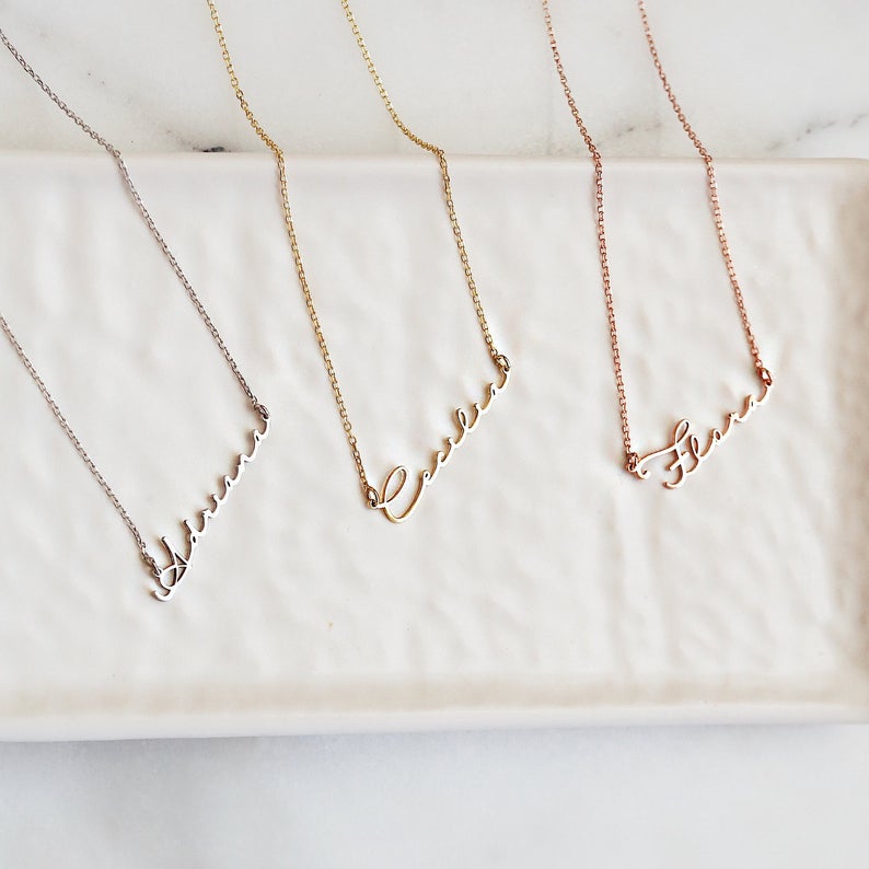 Personalized Signature Style Name Necklace