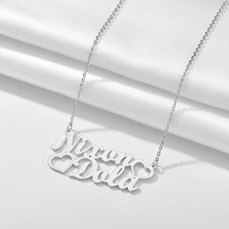 Personalized Couple Love Heart Name Necklace - Happy Maker
