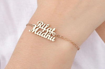 Personalized Couple Love Two Name Bracelet - Happy Maker
