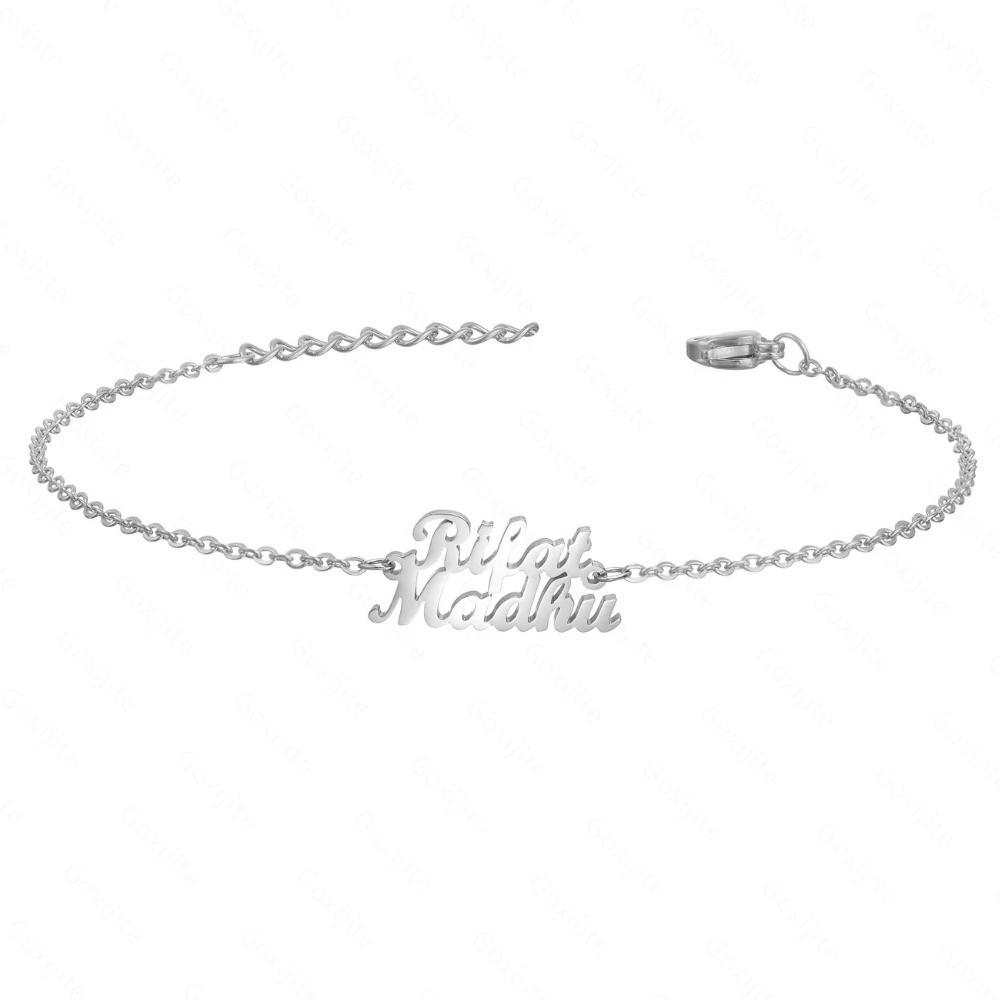 Buy Ouslier 925 Sterling Silver Personalized Infinity Bracelet Anklet  Custom Made with 2 Names and Date Online at desertcartINDIA