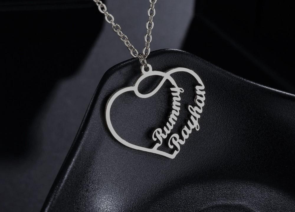 Personalized Heart Love Name Necklace - Happy Maker
