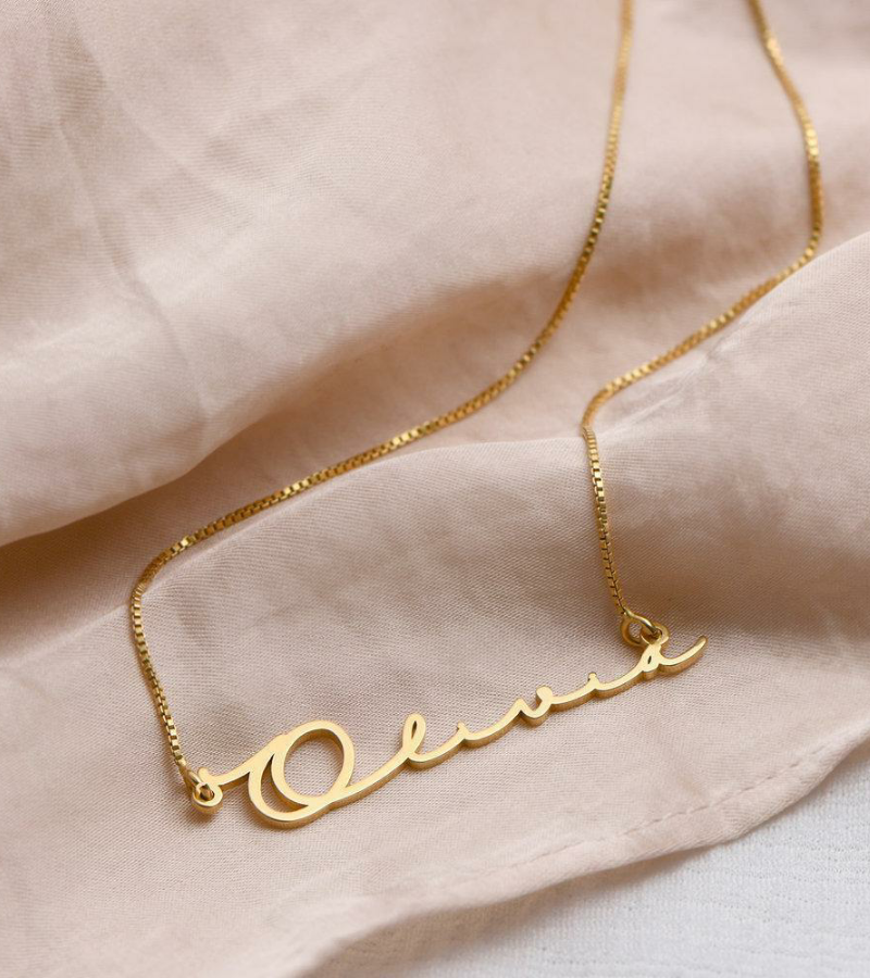 Personalized Signature Style Name Necklace - Happy Maker