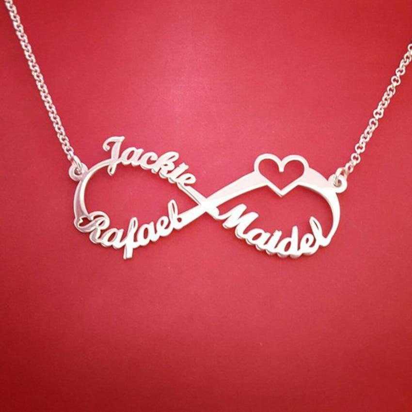Personalized 3 Names + Heart Necklace - Happy Maker